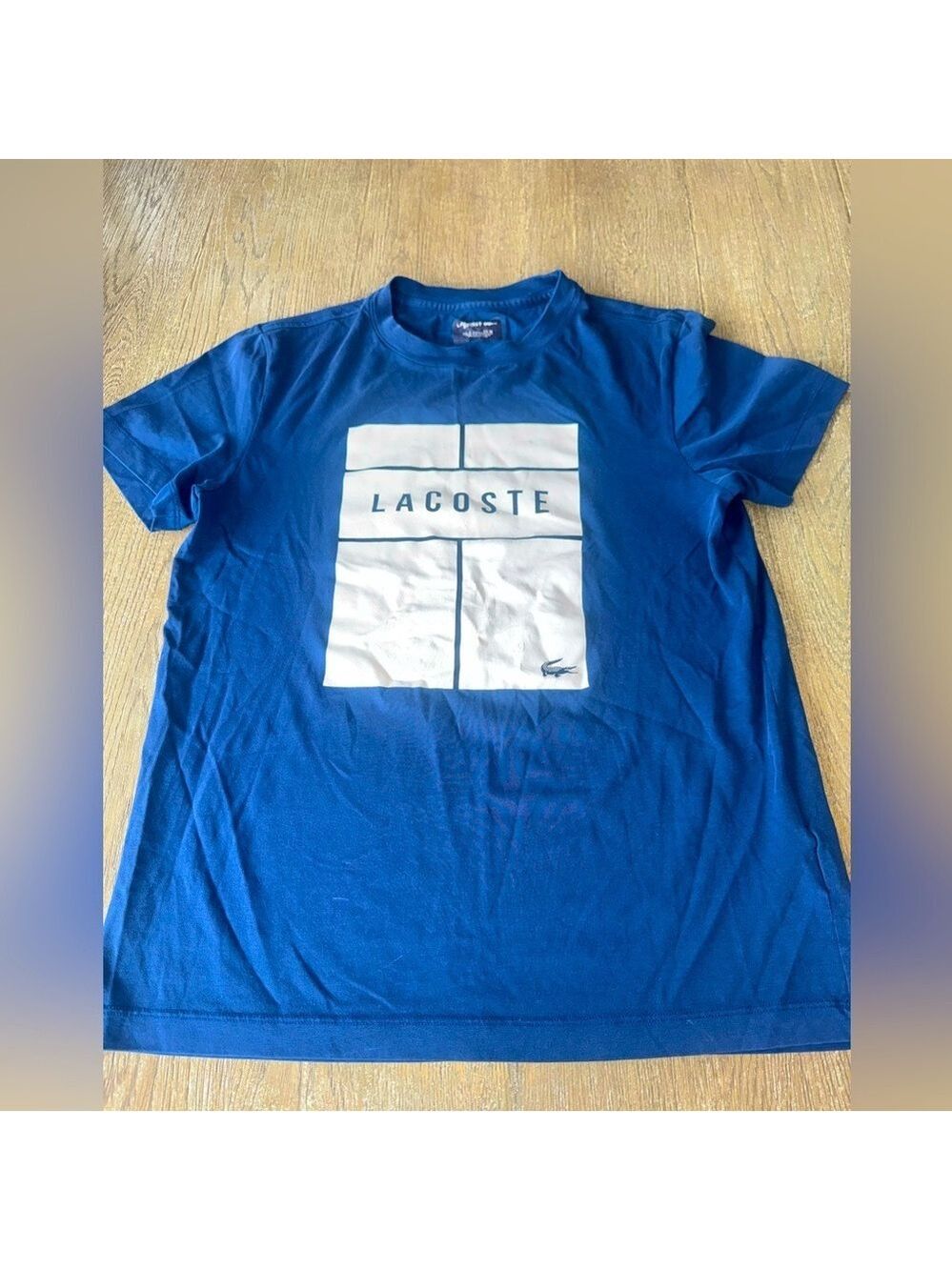 Lacoste Men's Blue T-Shirt. Tennis.